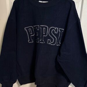 Pepsi Navy Logo Sweatshirt with White Outline